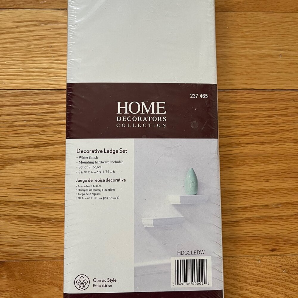 New Home Decorators Collection White Floating Shelf Set of 2